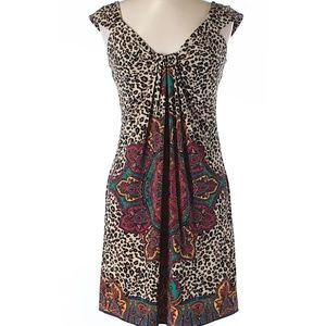 London Times leopard mandala dress